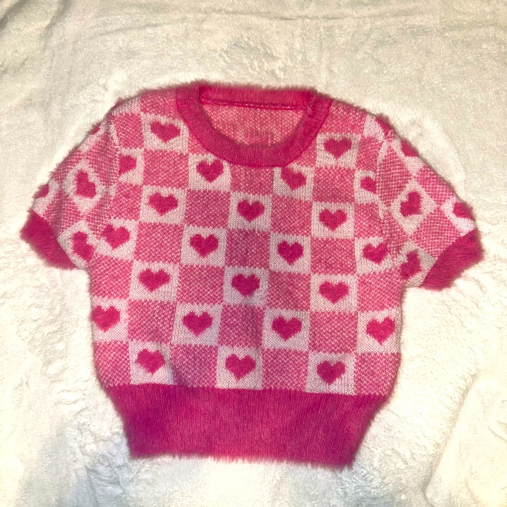 SHEIN short sleeve heart top